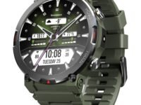 CrossBeats Everest 2.0-2026 Smart Watch for Men 1.43" True AMOLED, Always ON Display Bluetooth Calling Rugged Outdoor Military Grade Certified Upto 15 Days Battery Life Smartwatch (Camo Green)