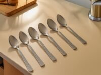 Culinary Crafts 20 PCS Stainless Steel Cutlery Set - 6 Spoon, 6 Fork, 4 Tea/Coffee Spoon & 4 Fruit Fork, One Set for All Needs, Elegant Shiny & Stylish