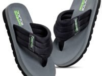 Cushioned Flip Flops for Men | Padded Fabric Strap Thong Slippers | Lightweight Anti-Slip EVA Sole Everyday Wear Footwear