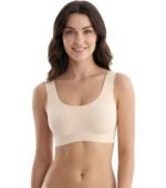 DClub Comfort Revolution Seamless Bra Easy lite Full-Coverage Wireless Everyday Bra with CloudSoft Comfort with Removable Pad.