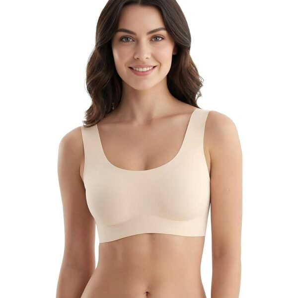 DClub Comfort Revolution Seamless Bra Easy lite Full-Coverage Wireless Everyday Bra with CloudSoft Comfort with Removable Pad.