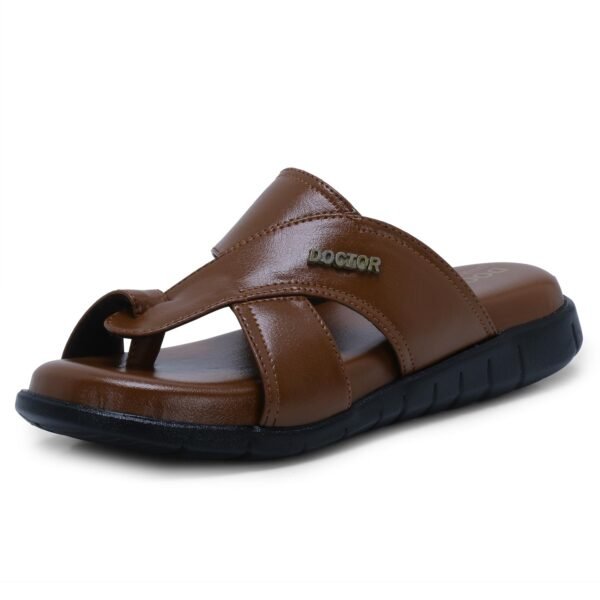 DOCTOR EXTRA SOFT Men's Memory Foam Cushion Footbed Sandals/Chappal for Adults with Adjustable Strap| Diabetic & Orthopedic|LightWeight Comfortable Stylish & Anti-Skid| Dr.Slippers & FlipFlops Gents A-02