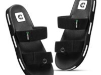 DOCTOR HEALTH SUPER SOFT Men’s Double Strap Casual Slides | Lightweight Cushioned EVA Slippers | Anti-Slip Comfortable Open Toe Sandals for Indoor Outdoor Everyday Wear
