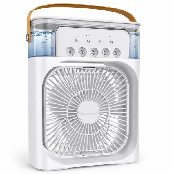 DRUMSTONE(Your Summer Comfort Shield | 5 Year warranty Included) Portable Air Cooler Fan Rechargeable Personal Cooling with Water Mist Humidifier for Home Office Travel USB Powered 3-Speed Cooling