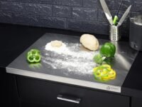 Darkpyro Large Countertop Stainless Steel Chopping Board for Kitchen,Fruit and Vegetable Cutting & Chopping Board (Pack of 1)