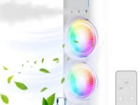 Double-Ended-Spray-Fan-Cold-Air-2025-New-3-Gears-USB-Oscillating-Fan-With-Cooler-Fan-Touch-Remote-Control-Ice-Filling-(White)