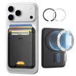 ESR for MagSafe Wallet, 5-Card Holder, Magnetic Wallet for iPhone,RFID Blocking,3200g Magnetic StrengthUltra-Slim for iPhone 17e/17/16/15/14/13/12,Google Pixel 10 and Samsung Device Not for Mini,Black