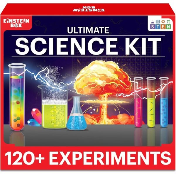 Einstein Box Ultimate Science Experiment Kit for Boys & Girls Ages 7-14 | Birthday Gifts Ideas for Kids | STEM Learning Educational Toys & STEM Toys for Boys 7-14 Years | Experiment Kit