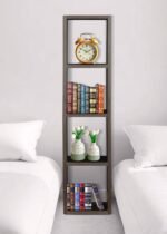 Engineered Wood Bookcase/Display Rack Books Storage Organizer/Bookshelf for Home Furniture, Floor Standing Bookrack, Cabinet Shelves for Bedroom,Office (Brown) DIY(Do-It-Yourself)