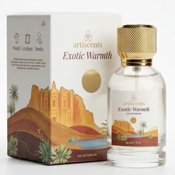 Exotic Warmth Eau de Parfum | Woody, Smoky & Resinous Perfume for Men & Women | Oud Wood, Saffron, Rose & Incense | Long-Lasting Luxury Fragrance | Ideal for Evenings | 50ml