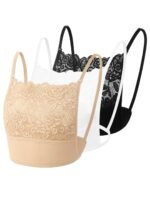 FIMS - Fashion is my style Women Camisole Wearable, Adjustable & Detachable Straps, Cleavage Cover Up Clips for Deep V-Neck Low Cut Top