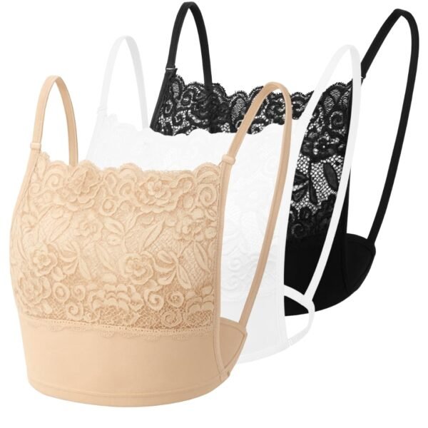 FIMS - Fashion is my style Women Camisole Wearable, Adjustable & Detachable Straps, Cleavage Cover Up Clips for Deep V-Neck Low Cut Top