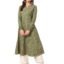 FIORRA Womens Cotton Regular Fit Floral Printed A-Line Kurta