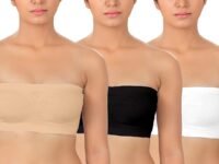 Fabme Women's Wirefree, Strapless, Non Padded Tube Bra