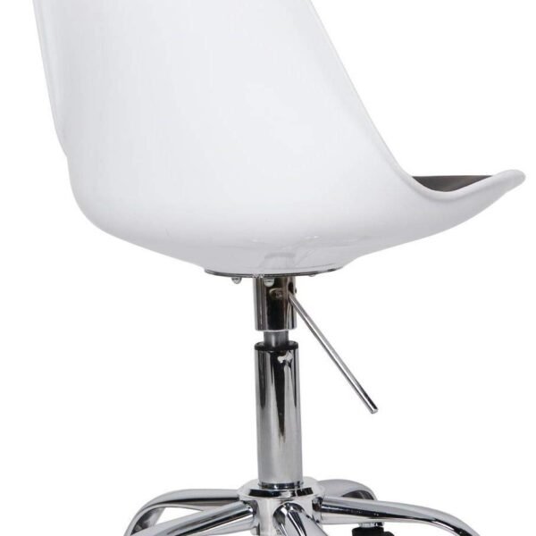 Finch Fox Metal Height-Adjustable Stylish Modern Rotary Armless Office Chair For Salon/Spa/Bar/Medical/Kitchen/Doctor Stool Chair (Black&White)