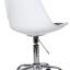 Finch Fox Metal Height-Adjustable Stylish Modern Rotary Armless Office Chair For Salon/Spa/Bar/Medical/Kitchen/Doctor Stool Chair (Black&White)