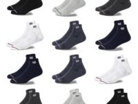 Fitness Mantra® 12 Pairs Sports Ankle Cotton Socks | Free Size| Breathable| Daily Use| Multicolor| 12 Pairs|