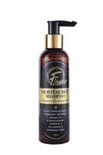 Flaner Moisture Rich Shampoo for Hair Fall Control and Damage Repair with Rosemary Extract Black Seed Oil Argan Oil Vitamin E D Panthenol for Dry Damaged Frizzy Hair 200 ml