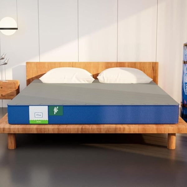Flo Ortho™ Mattress | Aloe Vera Infused Orthopedic Mattress with Pain Release™ Technology | Medium Firm Feel | 4 inch Mattress in Single Size (72x30x4) | 10 Year Warranty- Grey Colour