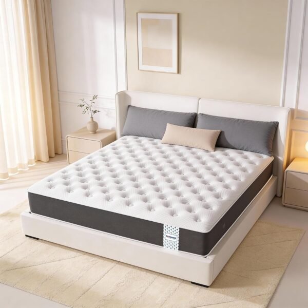 Florance Premium Flip Dual Comfort Mattress with Pain Relief Technology, 3 Layers, Reversible Medium Soft & Firm Side, Quilted Knitted Fabric, King Size Mattress, 10 Years Warranty, 72x72x8