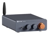 Fosi Audio BT20A Pro Bluetooth 5.0 Amplifier, 300W x2 Wireless Amp, TPA3255 2 Channel Mini Class D Integrated Home Audio Outdoor Stereo Receiver with Bass Treble Control for Passive Speakers