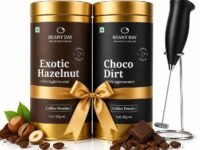 Free Frother | Beany Day Instant Coffee Duo – Choco Dirt & Hazelnut (80g x 2) | Agglomerated | No Chicory | Strong Café-Like Taste at Home