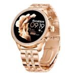 GameSir Premium Luxurious Gen 9 Smartwatch, HD Display Gold Metal Strap & Activity Tracker, Bluetooth Calling, Customizable Watch Faces, Water Resistant Smartwatch for Women & Girls(Rose Gold)