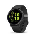Garmin Vivoactive 5, Slate Aluminum Bezel with Black Case and Silicone Band