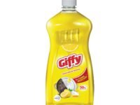 Giffy Liquid Dishwash Gel | 750 ml | Lemon and Active Salt | 50% More Effective | Tough Grease Removal Expert | Turbo Boosters | Mild fragrance | Removes Tough Malodour | Hand-Safe