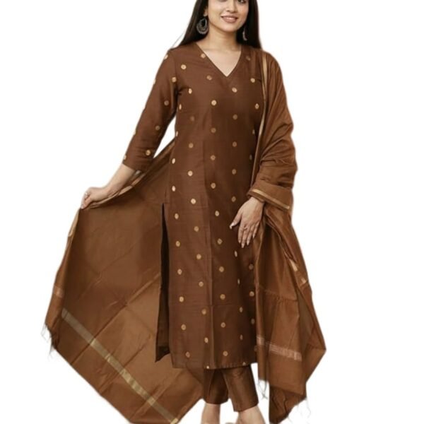 GoSriKi Viscose Printed Kurta for Women | Kurti Set Woman | Kurta with Pant & Dupatta | Straight Ethnic Suit | Indian Outfit Ladies Dress Stylish Traditional Clothing Party Office Fashion Look Style