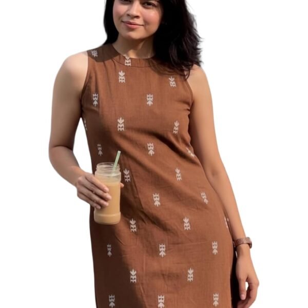 GoSriKi Women's Viscose Printed A-Line Kurta with Pant | Sleeveless Ethnic Kurta Set for Women | Casual Office Kurta Pant Set | Festive & Daily Dress Traditional Outfit