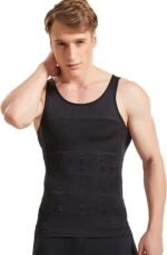 Gulshan Tummy Tucker Vest for Men Tummy Control Undershirt Abs Abdomen Slim Stretchable Vest Compression Tank Top, Slimming Body Shaper Vest for Gym, Workout (Men Vest-4)