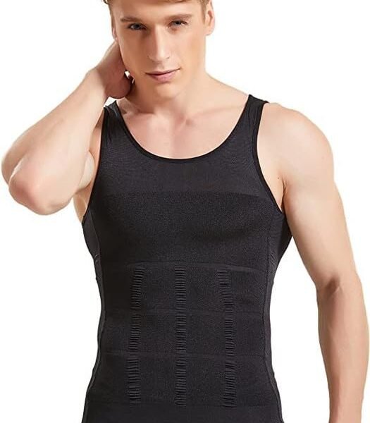 Gulshan Tummy Tucker Vest for Men Tummy Control Undershirt Abs Abdomen Slim Stretchable Vest Compression Tank Top, Slimming Body Shaper Vest for Gym, Workout (Men Vest-4)