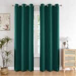 HOMEMONDE Room Darkening Curtain for Window 5 Feet Single Pcs - Heavy Polyester 75% Blackout Thick Curtains, Room Privacy and Thermal Insulation - (Deep Forest - 60 Inches)