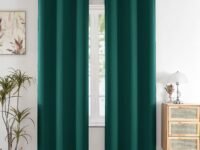 HOMEMONDE Room Darkening Curtain for Window 5 Feet Single Pcs - Heavy Polyester 75% Blackout Thick Curtains, Room Privacy and Thermal Insulation - (Deep Forest - 60 Inches)