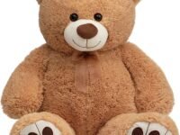 HUG 'n' FEEL SOFT TOYS – 3 Feet Giant Brown Teddy Bear Plush Toy | Big Stuffed Animal | Ultra Soft, Huggable & Cuddly Gift for Kids, Girls, Boys | Perfect for Birthday, Valentine’s Day