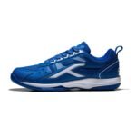 HUNDRED Raze Non-Marking Cushion Badminton Shoe (Blue::White, 1Uk, Unisex-Child)