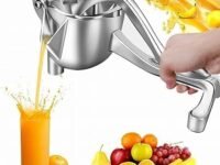 Hand Juicer for Fruits I Heavy Duty Hand Press Manual Juicer I Solid Aluminium Hand Juicer Machine I Soft Grip Lemon/Orange/Mosambi Juice Squeezer I Citrus Juicer