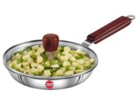 Hawkins 20 cm Frying Pan, Triply Stainless Steel Fry Pan with Glass Lid, Induction Frying Pan, Silver (SSF20G)
