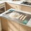 Herrlich Homes 304 Stainless Steel Chopping Board with Lip for Kitchen| Free Rollin Pin |Counter Top | Rust Proof | Easy to use| Round Edge| For Cutting Vegetables, Meat,Fish,Fruits | 2XL | 80 X 50 cm
