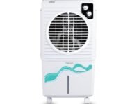 Hindware Smart Appliances | Frostwave 38L Personal Air cooler | Fan Based | 12" Fan Blade and Ice Chamber | White & Grey