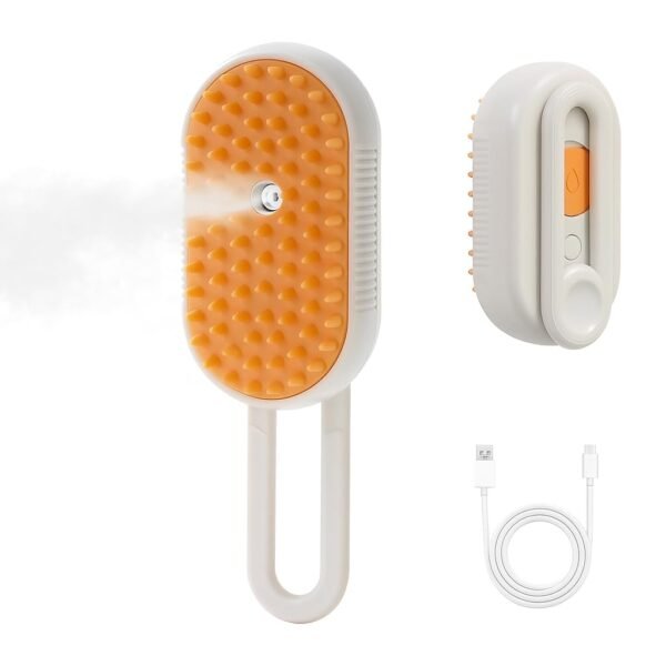 Homeze Pet Steam Brush for Dog & Cat – 3-in-1 Spray Hair Removal Comb – Steam for Shedding & Grooming – Water Brush for Long & Short Haired Pets