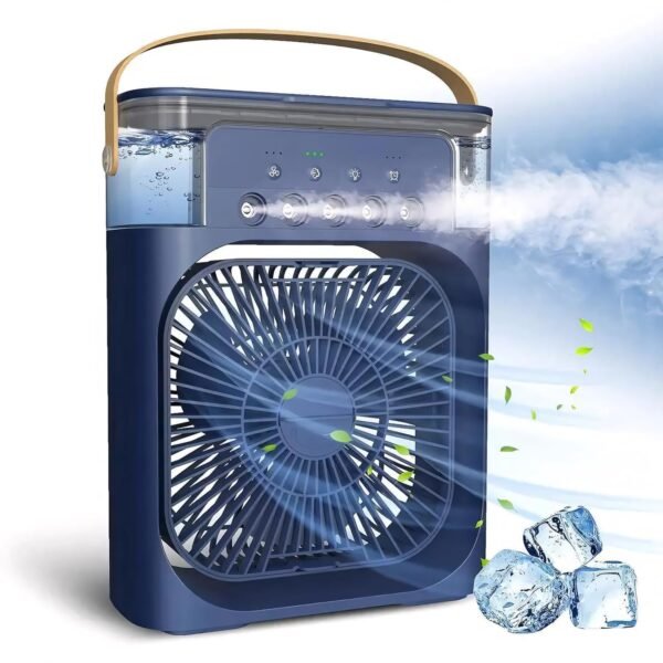 HuMiDiFiEr AiR CoOlEr FaN, fOr HoMe TiMiNg EvApOrAtIvE AiR CoOlInG FaN WiTh 7 CoLoRs LeD AnD TiMeR, 5 WaTeR SpRaYs, 3 SpEeD MoDeS, UsB TyPe-C, Ac FaN FoR SlEePiNg, RoOm, OfFiCe, KiTcHeN