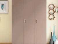 Interio by Godrej Almirah Slimline 3-Door Steel Almirah, Cupboard for Clothes (Alpine White and Portabella Matte), 1-Year Warranty, 7 Shelves, 1 Locker