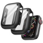 JETech Cover Case with Screen Protector for Apple Watch SE 3/2/1 (2025/2022/2020) / Series 6 5 4 44mm, Overall Protective Cover, Built-in Tempered Glass Film High Sensitivity, 2 Pack (Black)