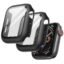 JETech Cover Case with Screen Protector for Apple Watch SE 3/2/1 (2025/2022/2020) / Series 6 5 4 44mm, Overall Protective Cover, Built-in Tempered Glass Film High Sensitivity, 2 Pack (Black)