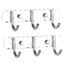 JIALTO 2 PCS Cloth Hanger for Wall, Steel Hanger for Clothes, Door Hooks for Clothes, Bathroom and Door Cloth Hanger,Mounted Hangers for Shirts, Dresses, and More (Silver, 3 Hook)