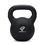 Jimwalt Premium Neoprene Coated Solid Kettlebell - Non Slip Grip| Reach Compliant| From the House of Healthycliq| Sedex Certified| Strength & Cross Training Weight for Home Gym (18KG)