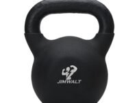 Jimwalt Premium Neoprene Coated Solid Kettlebell - Non Slip Grip| Reach Compliant| From the House of Healthycliq| Sedex Certified| Strength & Cross Training Weight for Home Gym (18KG)