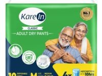 Karein Classic Adult Diaper Pant M Size, Medium, Waist (75-100 cm 30'-40'), 10 Unit, Long Protection Hour, Unisex, Quick & Even Absorption, Anti-Bacterial, Leakproof, Odour Control, Wetness Indicator